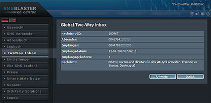Two-Way Inbox: Detailansicht
